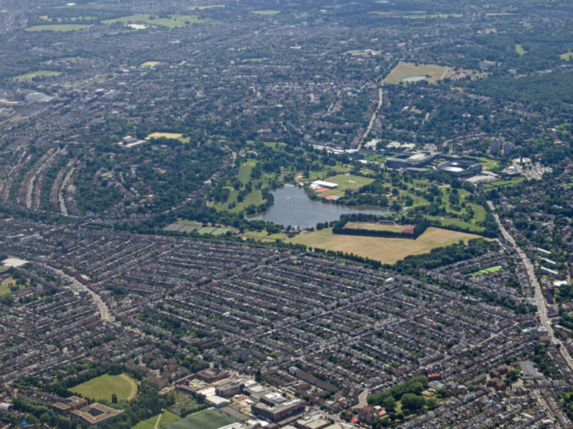 Wimbledon, South London – aerial view